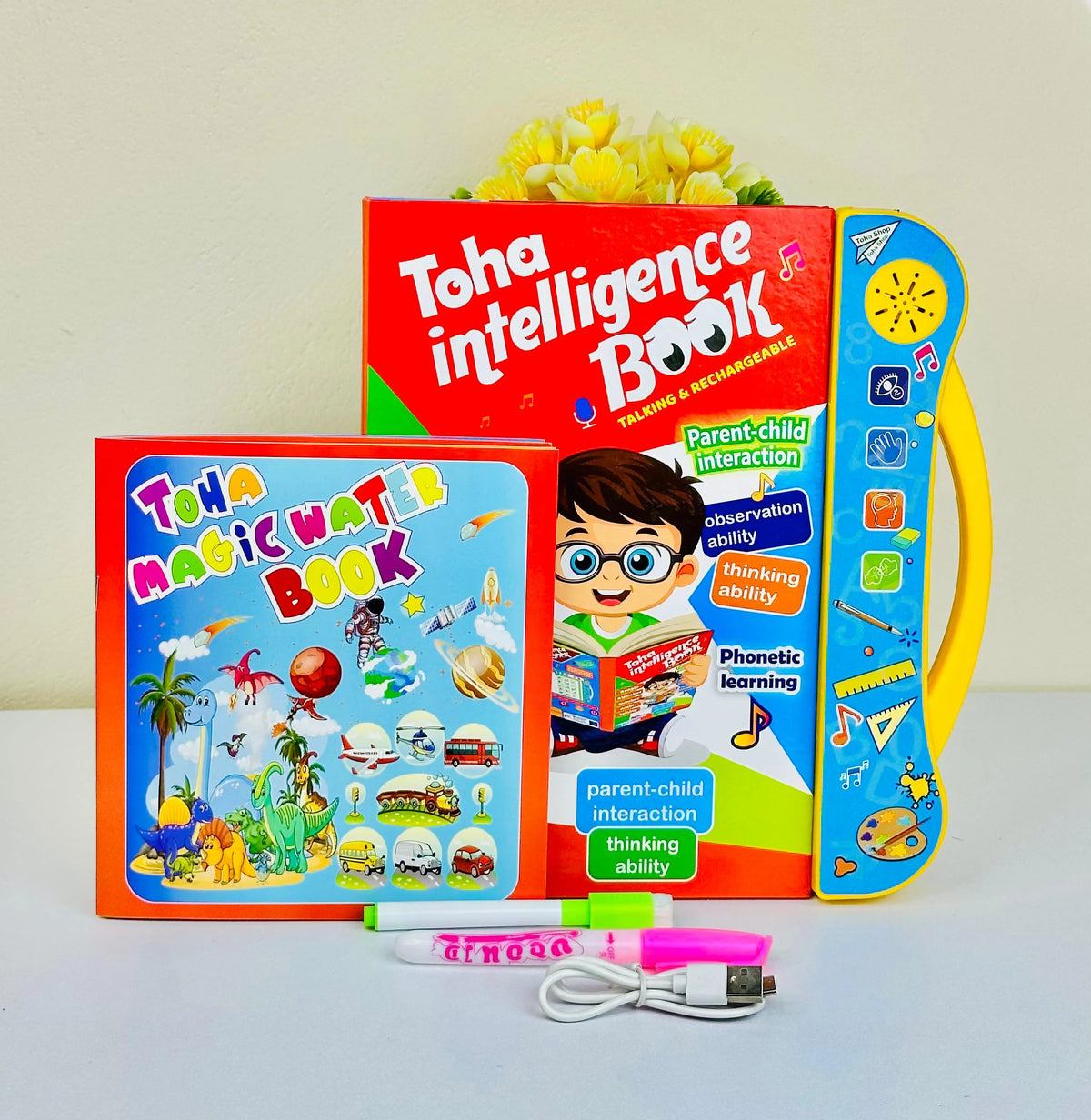 Toha Intelligence Talking Book for Kids (Rechargeable) with Free Magic Water Book